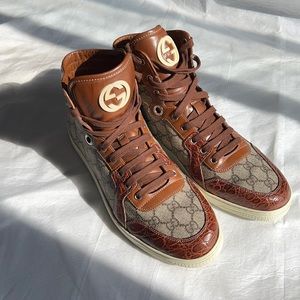 Authentic Men’s 10 1/2 Gucci High Top Shoes